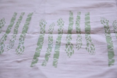 アスパラガスの手ぬぐい