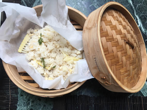 セイロで蒸した筍ご飯 ｜こぐれひでこ