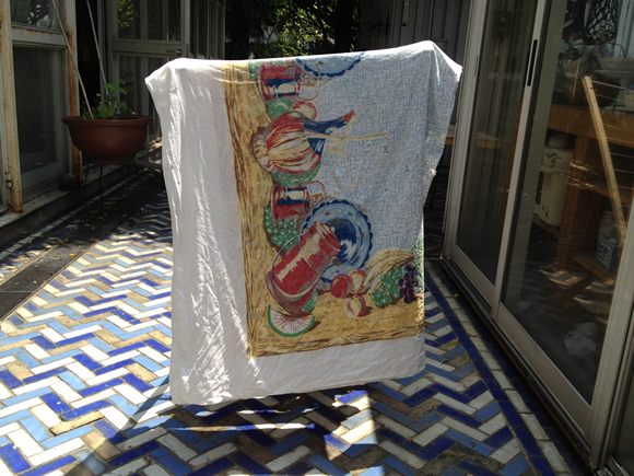 こぐれひでこさん家の干されたテーブルクロス