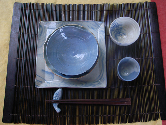 初期の作品は練り込み技法