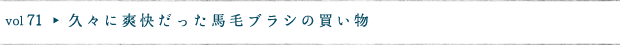 久々に爽快だった馬毛ブラシの買い物